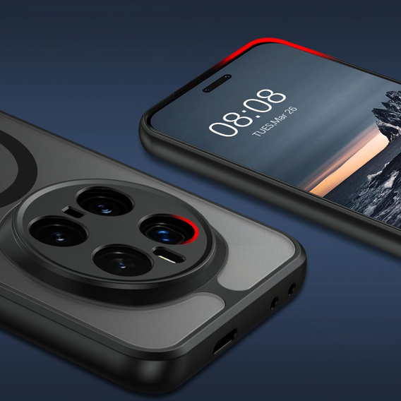Θήκη για Honor Magic 7 Pro, για MagSafe, ERBORD Μatt Case, μαύρη