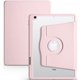Θήκη για iPad 10.2" 2021/2020/2019 (9/8/7 gen.), με υποδοχή γραφίδας, περιστρεφόμενη κατά 360°, ροζ