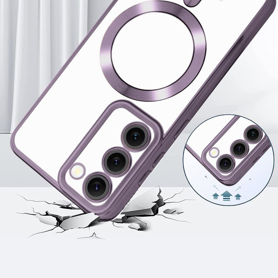 Θήκη για Samsung Galaxy S23 Plus, Electro MagSafe, μωβ + Γυαλί για την οθόνη