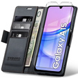 Θήκη για Samsung Galaxy A15 4G / 5G, ERBORD Γυαλιστερό Λίτσι, flip πορτοφόλι + 9H γυαλί μετριασμένο