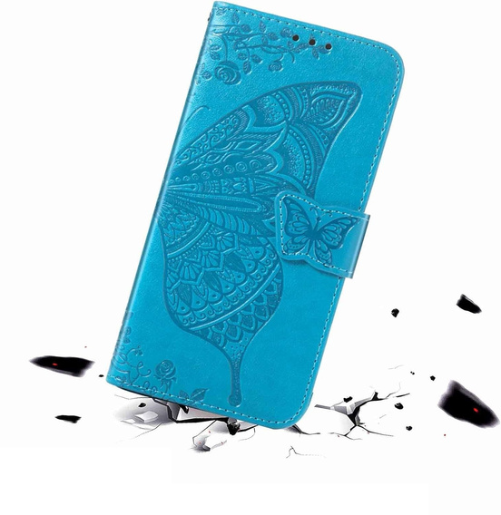 Θήκη με πτερύγιο για Oppo Reno 13F / Oppo Reno 13FS, Butterfly, μπλε