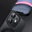 Θήκη για iPhone 11, για MagSafe, ERBORD Μatt Case, μαύρη + Γυαλί οθόνης