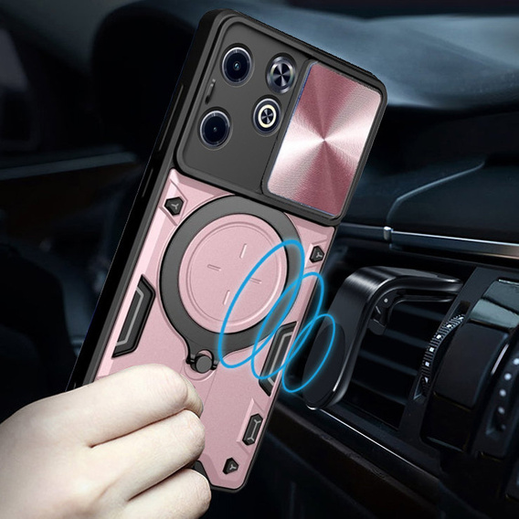 Θωρακισμένη θήκη για Infinix Hot 40i, CamShield Slide, ροζ rose gold