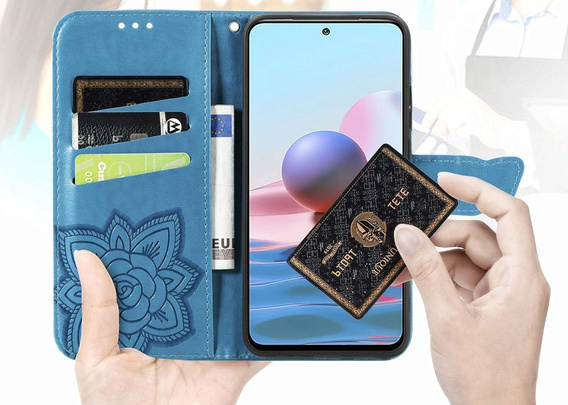 Θήκη με πτερύγιο για Oppo A40 / Oppo A40m, Butterfly, μπλε
