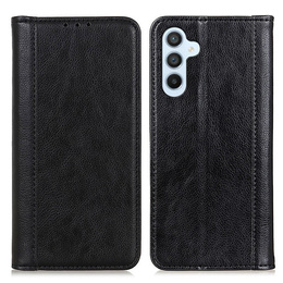 θήκη με πτερύγιο για Samsung Galaxy S25 FE, Split Leather, μαύρη