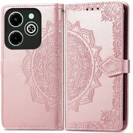 Θήκη με πτερύγιο για Infinix Hot 40i, Mandala, ροζ