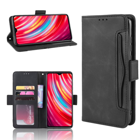 Θήκη με πτερύγιο για Xiaomi Redmi Note 8 Pro, Card Slot, μαύρη