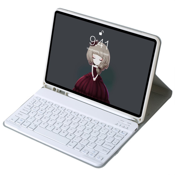 Θήκη με πληκτρολόγιο bluetooth για iPad 11" 2025 A16 (11 gen.) / iPad 10.9" 2022 (10 gen.), γκρι