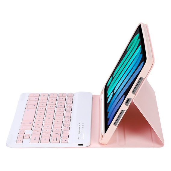 Θήκη με πληκτρολόγιο bluetooth για iPad mini 8.3" 2021 (6 gen.) / iPad mini 8.3" 2024 (7 gen.), ροζ