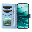 θήκη πτερύγιο για Xiaomi Redmi Note 14 Pro 5G / Xiaomi Redmi Note 14 Pro+ 5G / Xiaomi Poco X7 5G, Rhombus Crossbody Leather, μπλε