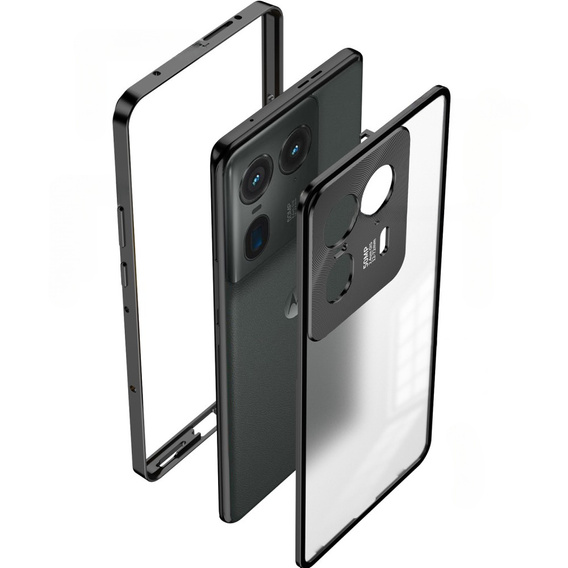 Θήκη για Motorola Edge 50 Ultra, Frame Case, μαύρη