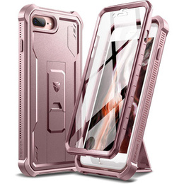 Θωρακισμένη θήκη για iPhone 7 Plus / 8 Plus, Dexnor Full Body, ροζ rose gold