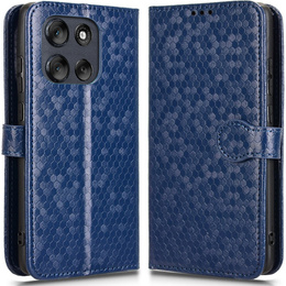 θήκη πτερύγιο για Motorola Moto G56 5G, Wallet Rhombus, μπλε