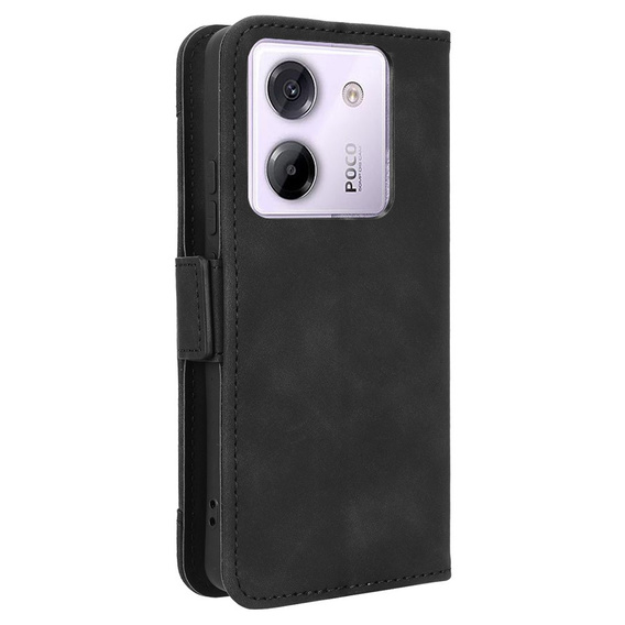 Θήκη με πτερύγιο για Xiaomi Poco M7 Pro 5G, Card Slot, μαύρη