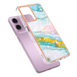 Προστατευτική θήκη για Motorola Moto G24 / G24 Power / G04, Marble Slim Case, μπλε