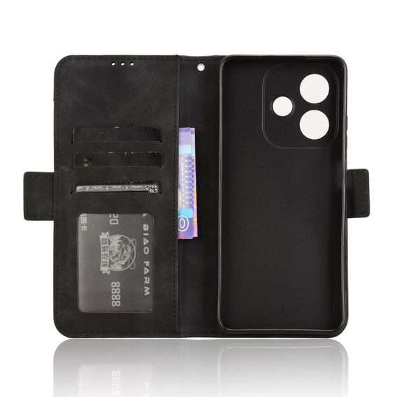 Θήκη με πτερύγιο για Oppo A40 / Oppo A40m, Card Slot, μαύρη