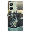 Θήκη με πτερύγιο για Xiaomi Redmi 13C / Poco C65, Wallet, Cat & Tiger