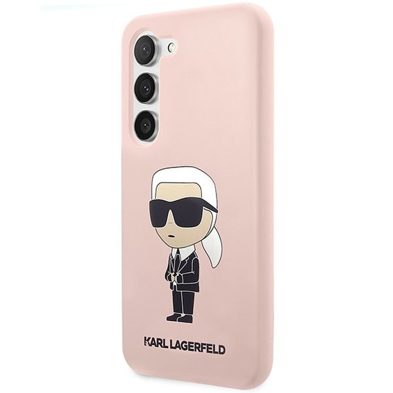 Karl Lagerfeld Θήκη για Samsung Galaxy S23+ Plus, Silicone Ikonik, ροζ