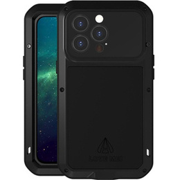 Love Mei Θήκη για iPhone 13 Pro Max, armored with glass, μαύρη