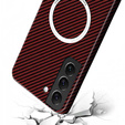 Θήκη για Samsung Galaxy S21, Magsafe Slim Carbon, κόκκινη