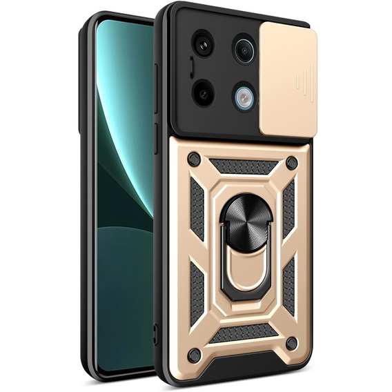 Θήκη για Xiaomi Redmi Note 13 Pro 5G, CamShield Slide, χρυσή