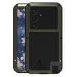 Love Mei Θήκη για Samsung Galaxy S25 Ultra, armored with glass, πράσινη