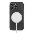 Θήκη για iPhone 15 Pro Max, ERBORD MagProtect Slide Camera, μαύρη