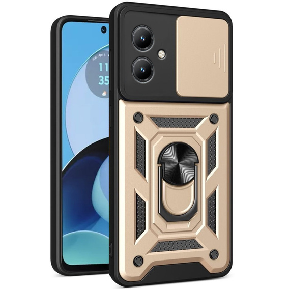 Θήκη για Motorola Moto G14, CamShield Slide, χρυσός