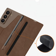 Θήκη πορτοφολιού με πτερύγιο καφέ για Samsung Galaxy Z Fold 7 5G