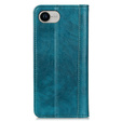 Θήκη για Iphone 16E, Wallet Litchi Leather, μπλε