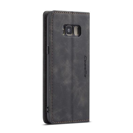 θήκη CASEME για Samsung Galaxy S8, Leather Wallet Case, μαύρη