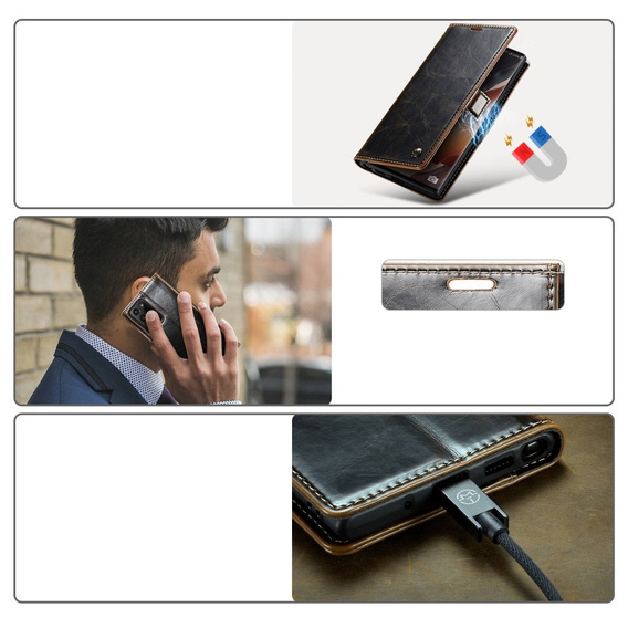 θήκη CASEME για Samsung Galaxy Note 20 Ultra, Waxy Textured, καφές