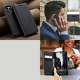 θήκη CASEME για iPhone 14 Pro, Leather Wallet Case, μαύρη