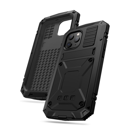 Θωρακισμένη θήκη για iPhone 12 / 12 Pro, R-JUST, μαύρη