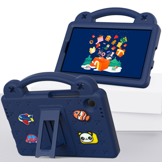 Παιδική θήκη για Samsung Galaxy Tab A9, Cute Patterns, με βάση, σκούρο μπλε