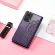 Θήκη με πτερύγιο για Motorola Moto E14, Mandala, μωβ