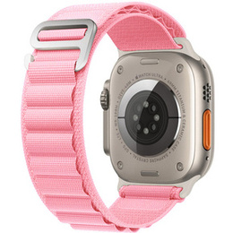 Λουράκι νάιλον για Apple Watch 1/2/3/4/5/6/7/8/SE/ULTRA 42/44/45/49mm, ροζ