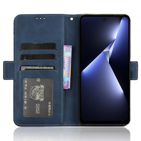 Θήκη με πτερύγιο για Tecno Pova 5 Pro 4G, Card Slot, μπλε