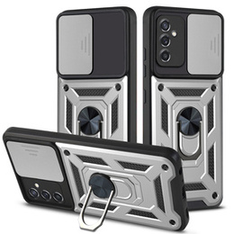 Θήκη για Samsung Galaxy M52 5G, CamShield Slide, ασημένιο