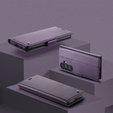 CASEME flip case για Samsung Galaxy A54 5G, Litchi Wallet, μωβ