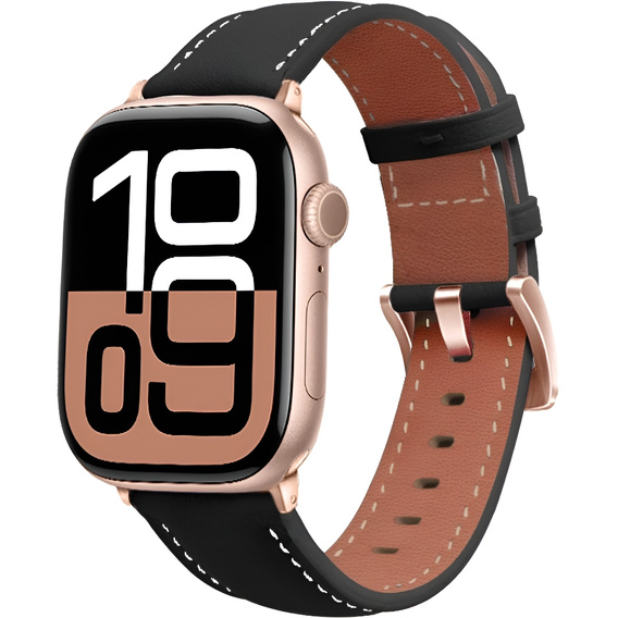 Δερμάτινο λουράκι για Apple Watch 1/2/3/4/5/6/7/8/SE/Ultra 42/44/45/49mm, ροζ