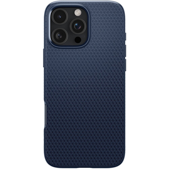 θήκη Spigen για iPhone 16 Pro, Liquid Air, σκούρο μπλε + μετριασμένο γυαλί 9H