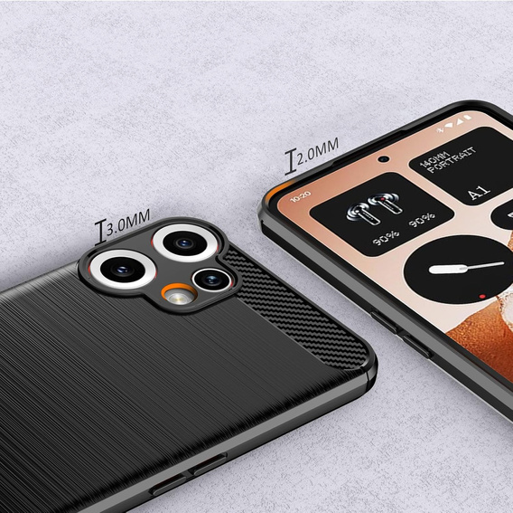 Θήκη για CMF Nothing Phone 2 Pro, Carbon, μαύρη