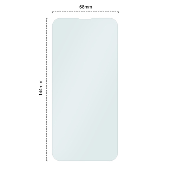 2x Μετριασμένο γυαλί ERBORD 9H Hard Glass στην οθόνη για iPhone 14 Pro