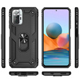 θωρακισμένη θήκη για Xiaomi Redmi Note 10 Pro, Nox Case Ring, μαύρη