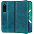 Θήκη για Sony Xperia 5 IV 5G, Wallet Litchi Leather, πράσινη