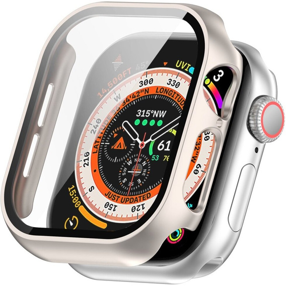 2w1 Etui + Szkło Hartowane Case do Apple Watch 7 / 8 41MM, Czarne