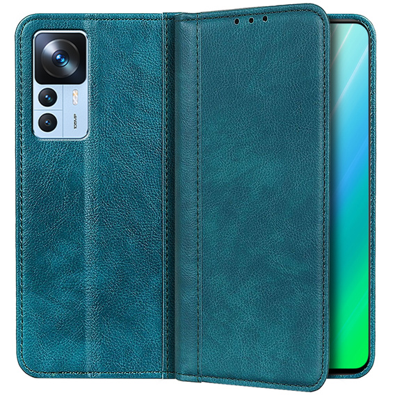 Θήκη για Xiaomi 12T / 12T Pro, Wallet Litchi Leather, τυρκουάζ