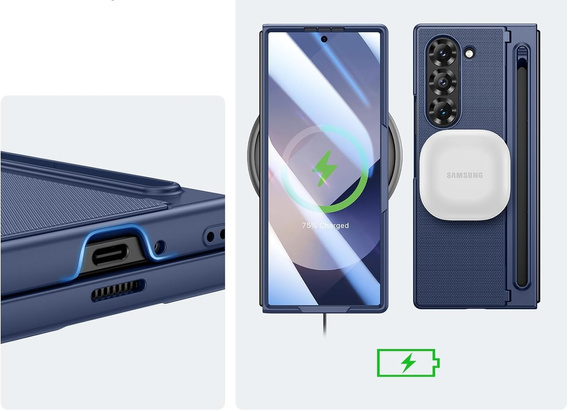 Γυάλινη θήκη με πλήρη προστασία 360° για Samsung Galaxy Z Fold7 5G