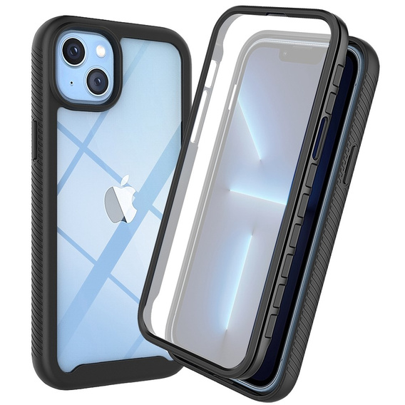 Θήκη για iPhone 14, Shockproof, με μεμβράνη, μαύρη